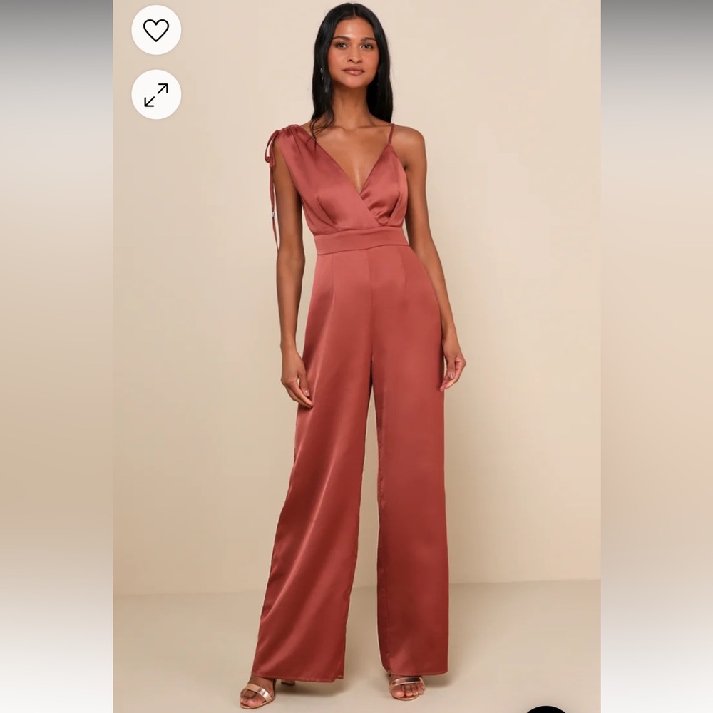 Lulus dusty rose jumpsuit size S NWT